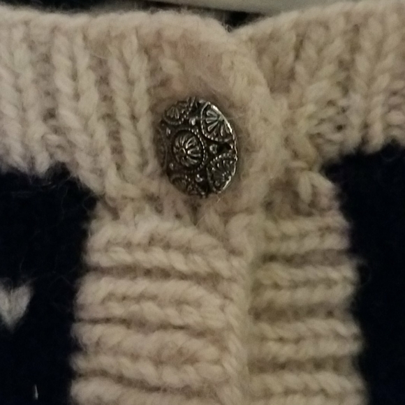 Vtg valerie stevens wool christmas sweater button down - Picture 4 of 9